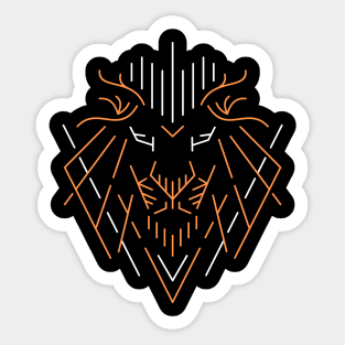 Wild Lion Outline Sticker